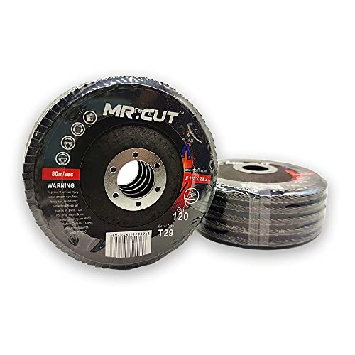Mr.Cut Zirconia 4.5 x 7/8 דיסק דש למטחנת זווית | גלגל טחינה סוג 29, 13,300 סלד פרימיום ותעשייה צפיפות גבוהה